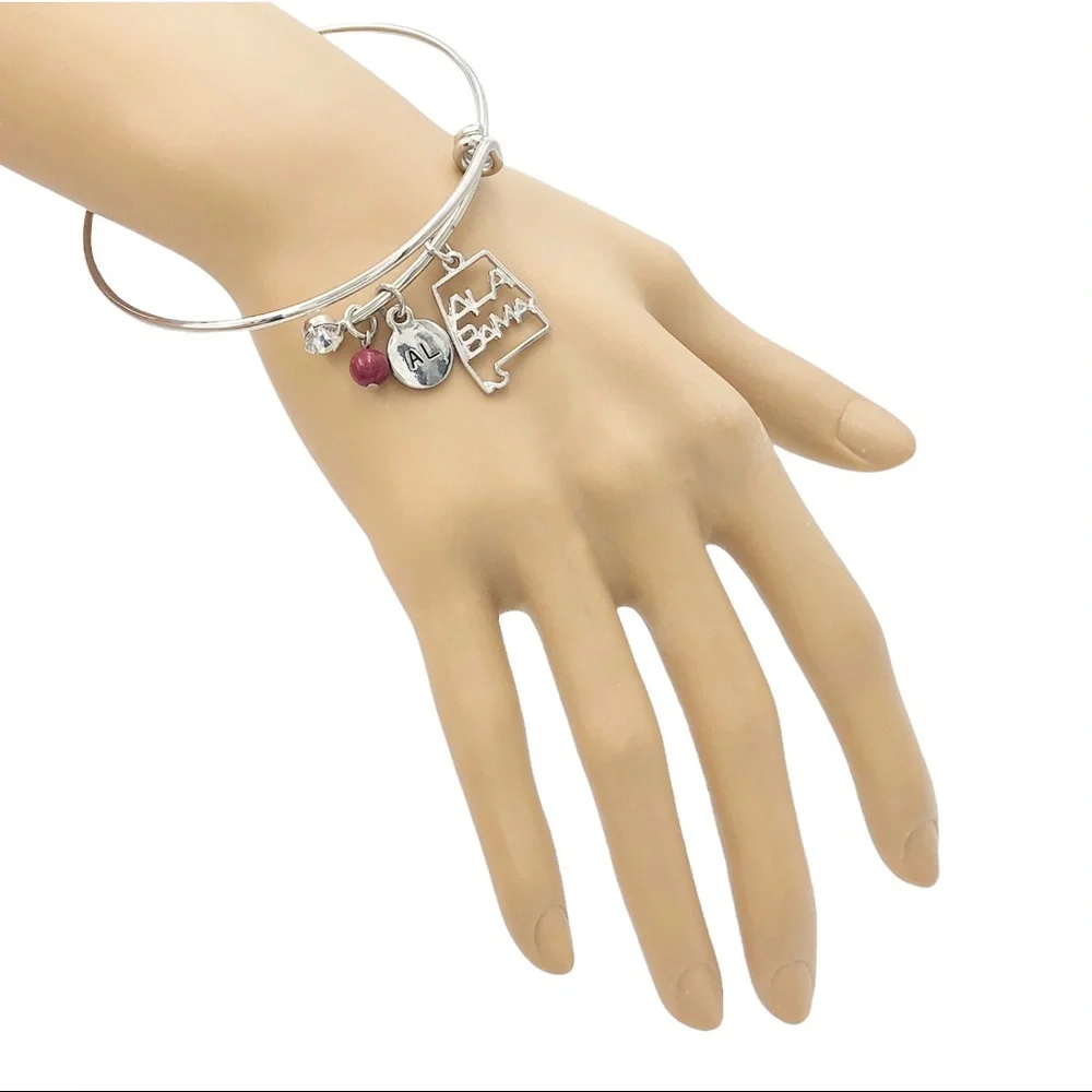 🌼 Alabama Expandable Charm Bangle Bracelet Alabama